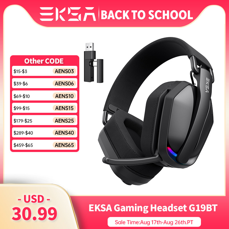 Esports Gaming Headphones - EKSA G19BT 2.4GHz Wireless Gaming Headphones