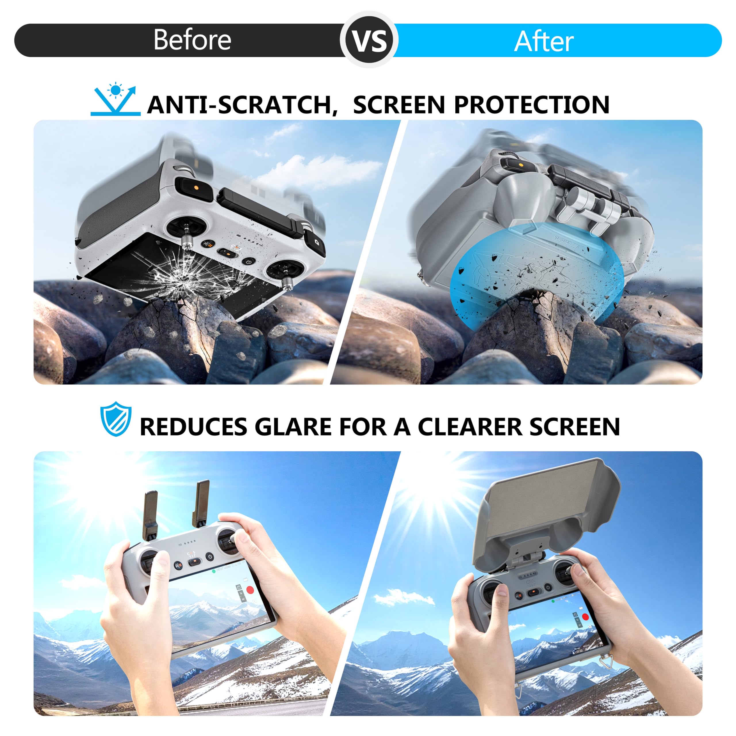 Mini 4 Pro Sun Hood for DJI RC - đánh giá và giá Controller Analog Stick