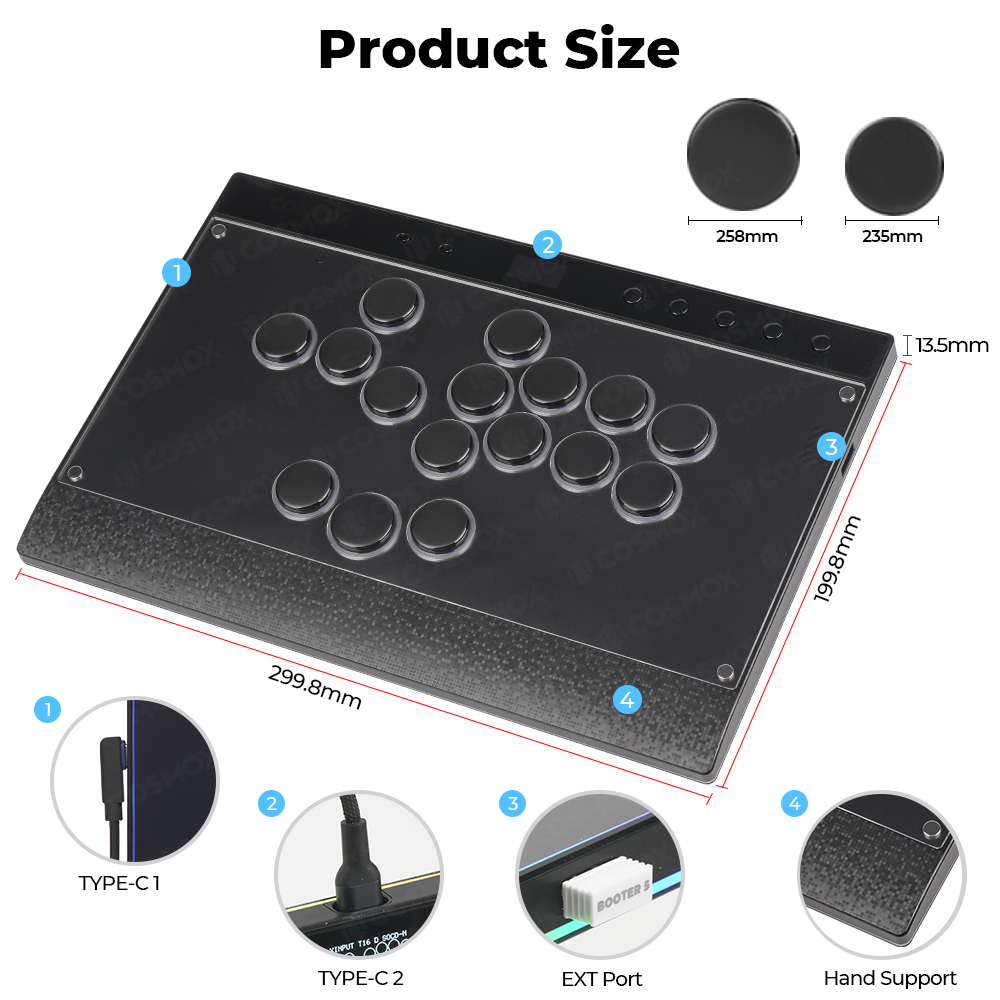Haute42-COSMOX C16 Leverless C - đánh giá và giá Controller Analog Stick