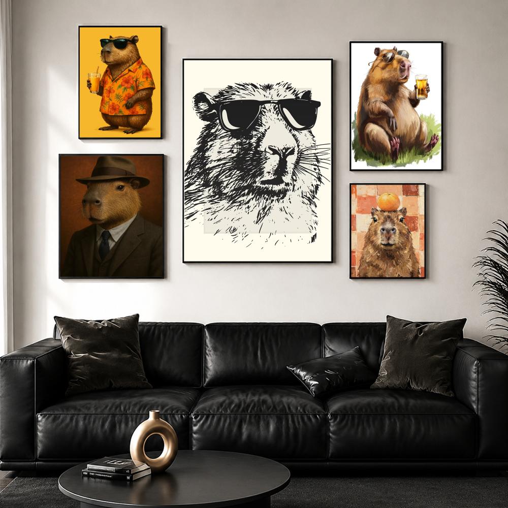 Sunglasses Capybara Print Wall - đánh giá và giá Esports Gaming Wallpaper