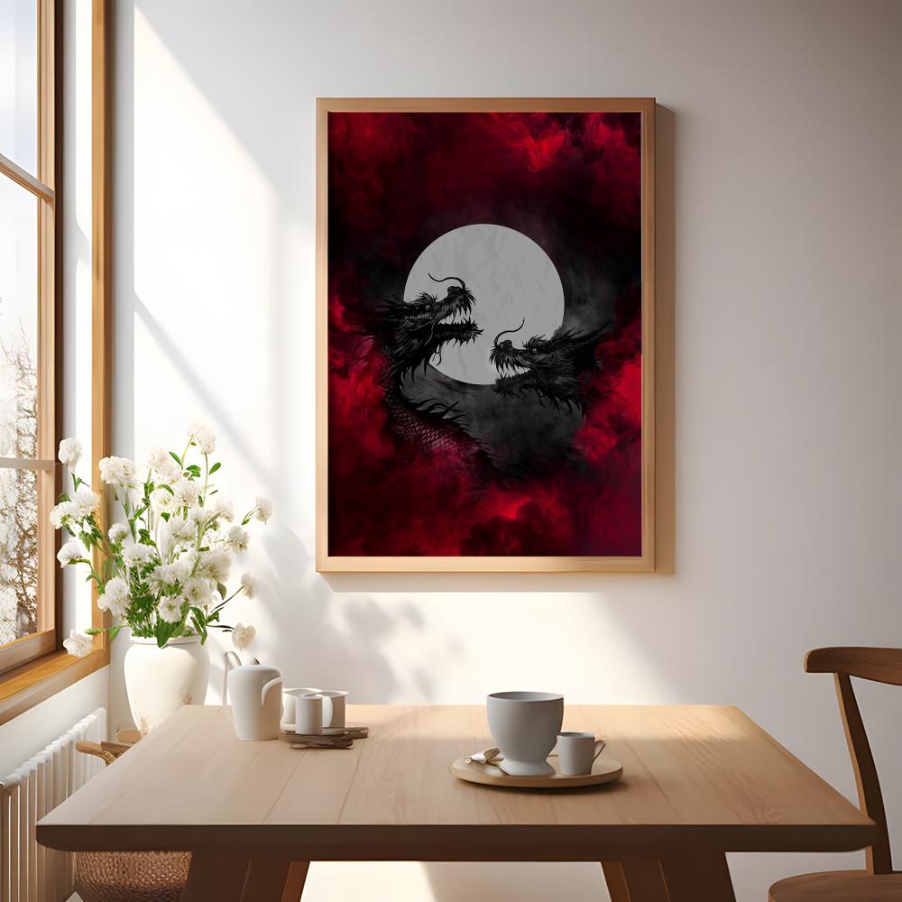 Black Dragon Poster Waterproof - đánh giá và giá Esports Gaming Wallpaper