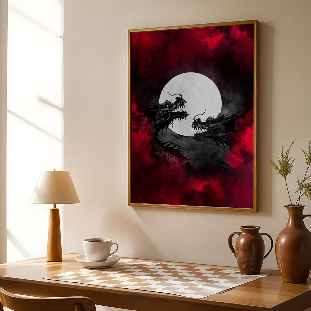 Black Dragon Poster Waterproof - đánh giá và giá Esports Gaming Wallpaper