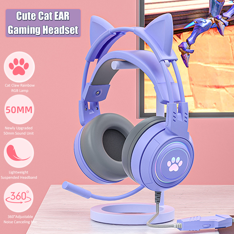 Cute Cat Ear Gaming Headphones - đánh giá và giá Esports Gaming Headphones