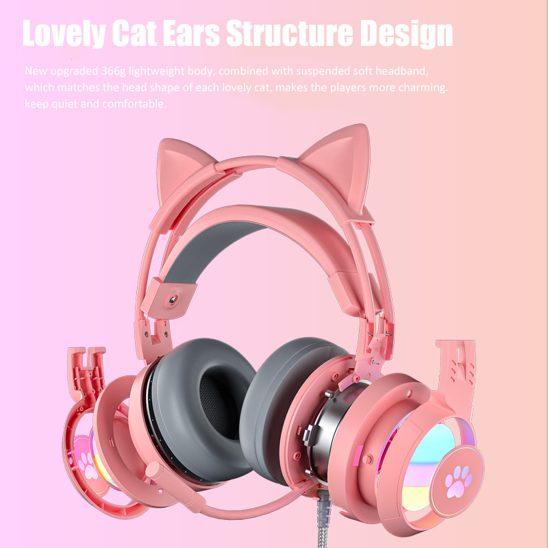Cute Cat Ear Gaming Headphones - đánh giá và giá Esports Gaming Headphones